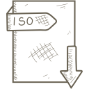 document, file, format, iso svg vector icon