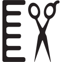 beauty, hair, hairdresser, salon, scissors svg vector icon