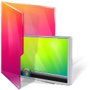 aurora, desktop, folder, monitor, screen icon