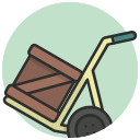 box, cargo, cart, deliver, package, warehouse svg vector icon
