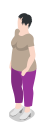 female, people, staying, woman svg vector icon