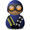 night,vision,uniform,blue icon