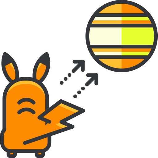 Pikachu svg vector icon