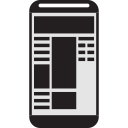cell phone, mobile page, mobile phone, mobile website, page, phone, website svg vector icon