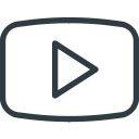 logo, media, social, youtube svg vector icon