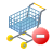 shopping,cart,remove,commerce,buy,shopping cart,delete,del,e commerce icon