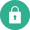 circle, green, lock, privacy, safe, secure, security svg vector icon