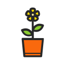 floral, flower, garden, gardening, nature, plant, pot svg vector icon