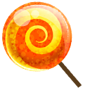 candy, lollipop, orange icon
