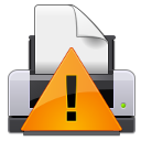 gtk,print,warning,printer,alert,exclamation,wrong,error icon
