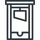 guillotine, halloween svg vector icon