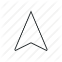arrow, direct, direction, location, navigate, navigator, pin icon