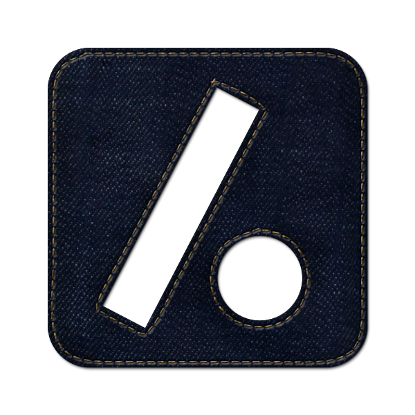 denim,jean,social,slash,dot,logo,square icon