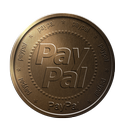bronze, coin, paypal icon