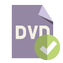 file,format,dvd,checkmark icon