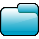 blue, closed, folder icon