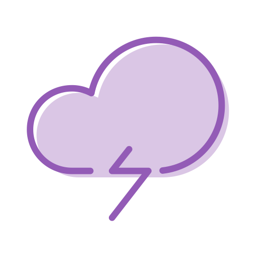 Thunder Shower svg vector icon