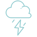 cloudy, forecast, lightning, rain, thunder, weather svg vector icon