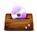 cd, dvd, itunes, wooden icon