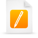 document, file, orange, paper icon