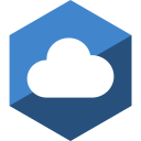 cloudapp, gloss, hexagon, media, social svg vector icon