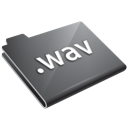 grey, wav icon
