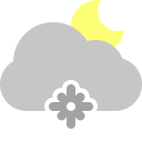 cloud, moon, snowflake svg vector icon