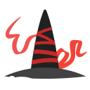 halloween, hat, holidays, ribbon, witch svg vector icon