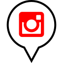 instagram, pin, social svg vector icon