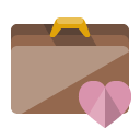 briefcase,heart icon