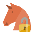 trojan,lock,open icon