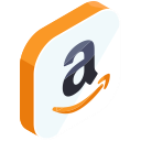 amazon, internet, media, network, online, shopping, social svg vector icon