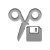 scissors,diskette icon
