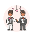 dance, gay, wedding svg vector icon