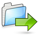 arrow, folder, gif, move, right, send icon
