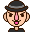 avatar, emoji, emot, impish, man, naughty, tongue svg vector icon