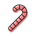 candy, candycane, christmas, christmastime, cone, fun, sugar svg vector icon