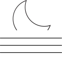 crescent, meteo, moon, night, rise, weather svg vector icon