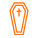 coffin, halloween, scary, vampire svg vector icon