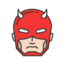 daredevil, marvel, mutant, super hero svg vector icon