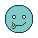 emot, smiley, stuck, tongue svg vector icon