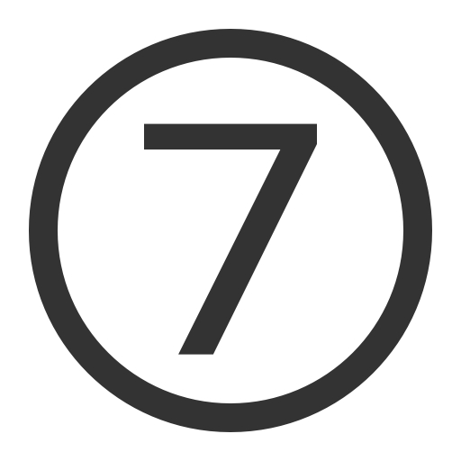 Digital Num7 Linear svg vector icon