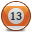 ball, orange, pool, thirteen icon
