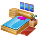 bed, bedroom, furniture, hotelroom, sleep icon