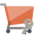shopping,cart,key icon