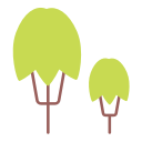 green, nature, thick, tree svg vector icon