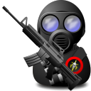 gas,soldier,with,weapon icon