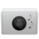 folder,music,graphite icon