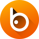 badoo, circle, gradient, long shadow, media, social, social media svg vector icon