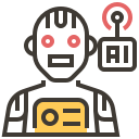 ai, artificial intelligence, automaton, brain, electronics, robotics, technology svg vector icon